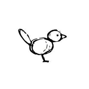 300x300 Cute Little Bird Unmounted Rubber Stamp