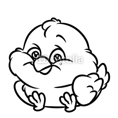 400x400 Little Bird Cartoon Illustration Isolated Image Coloring