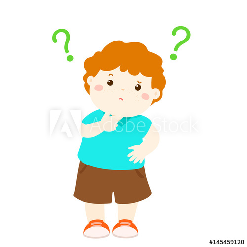 500x500 Little Boy Copper Hair Wondering Cartoon Character Vector