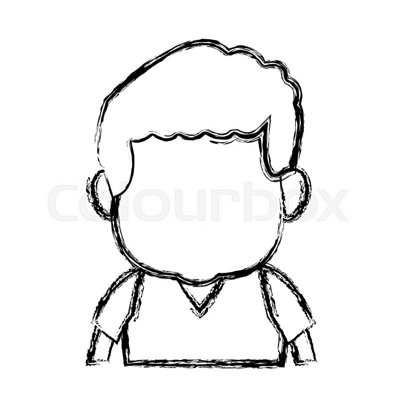 800x800 Portrait Little Boy Cartoon Kid Image Stock Vector Colourbox