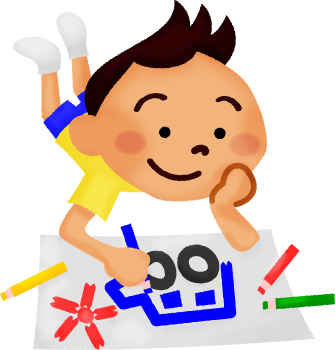 335x350 Little Boy Drawing Clipart