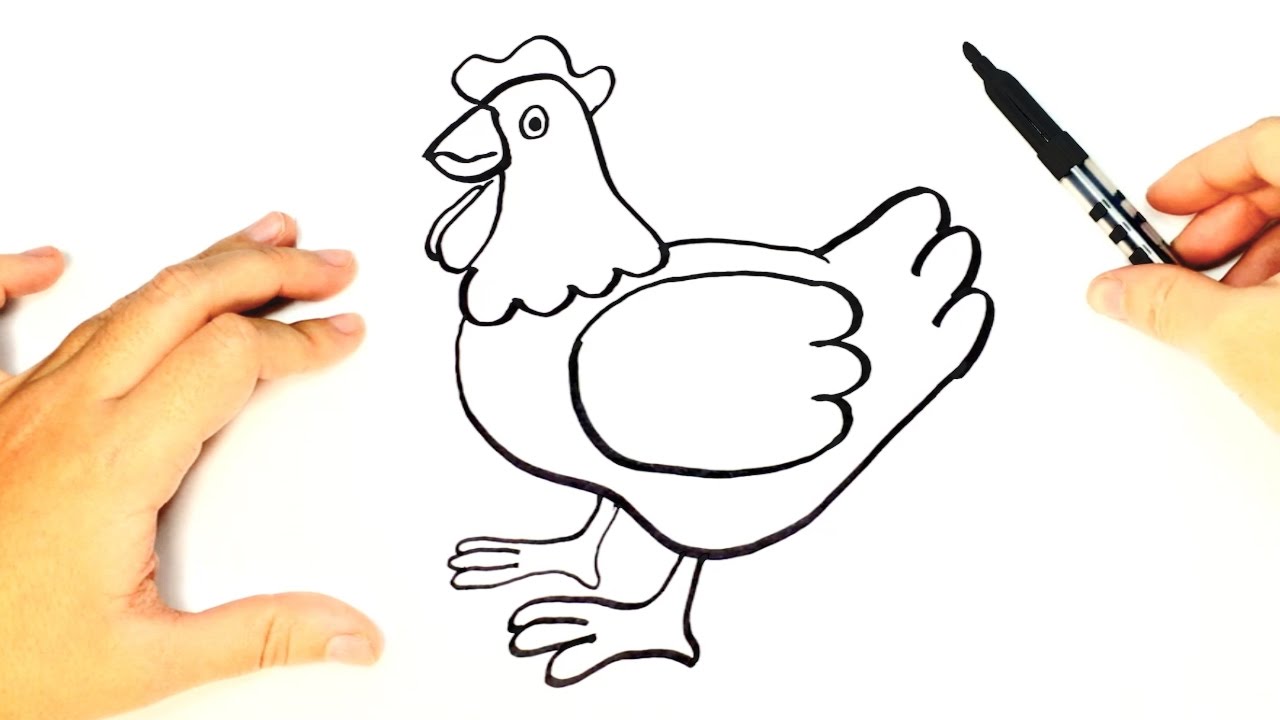 1280x720 How To Draw A Little Hen For Kids Little Hen Easy Draw Tutorial