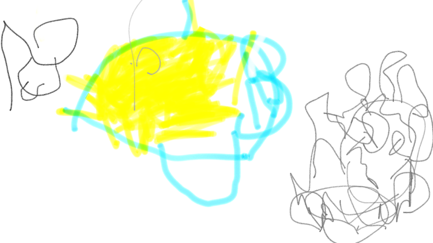 861x484 My Little Sister's Drawing And She Drew Fish And Little Child