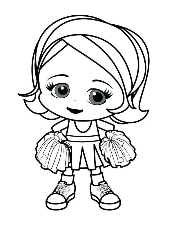 600x776 Drawing Little Girl Coloring For Free Download