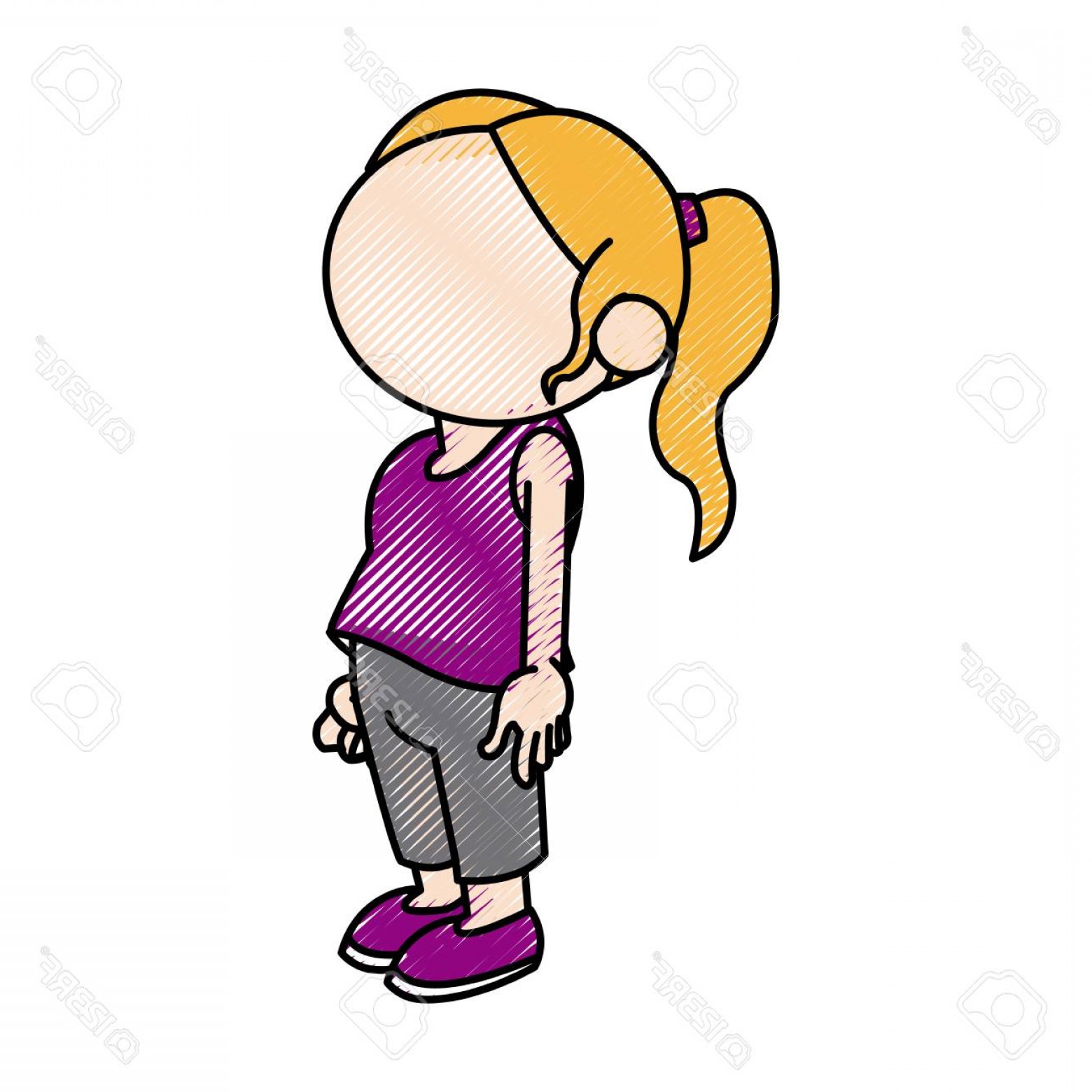 1560x1560 Photostock Vector Little Girl Child No Face Image Vector
