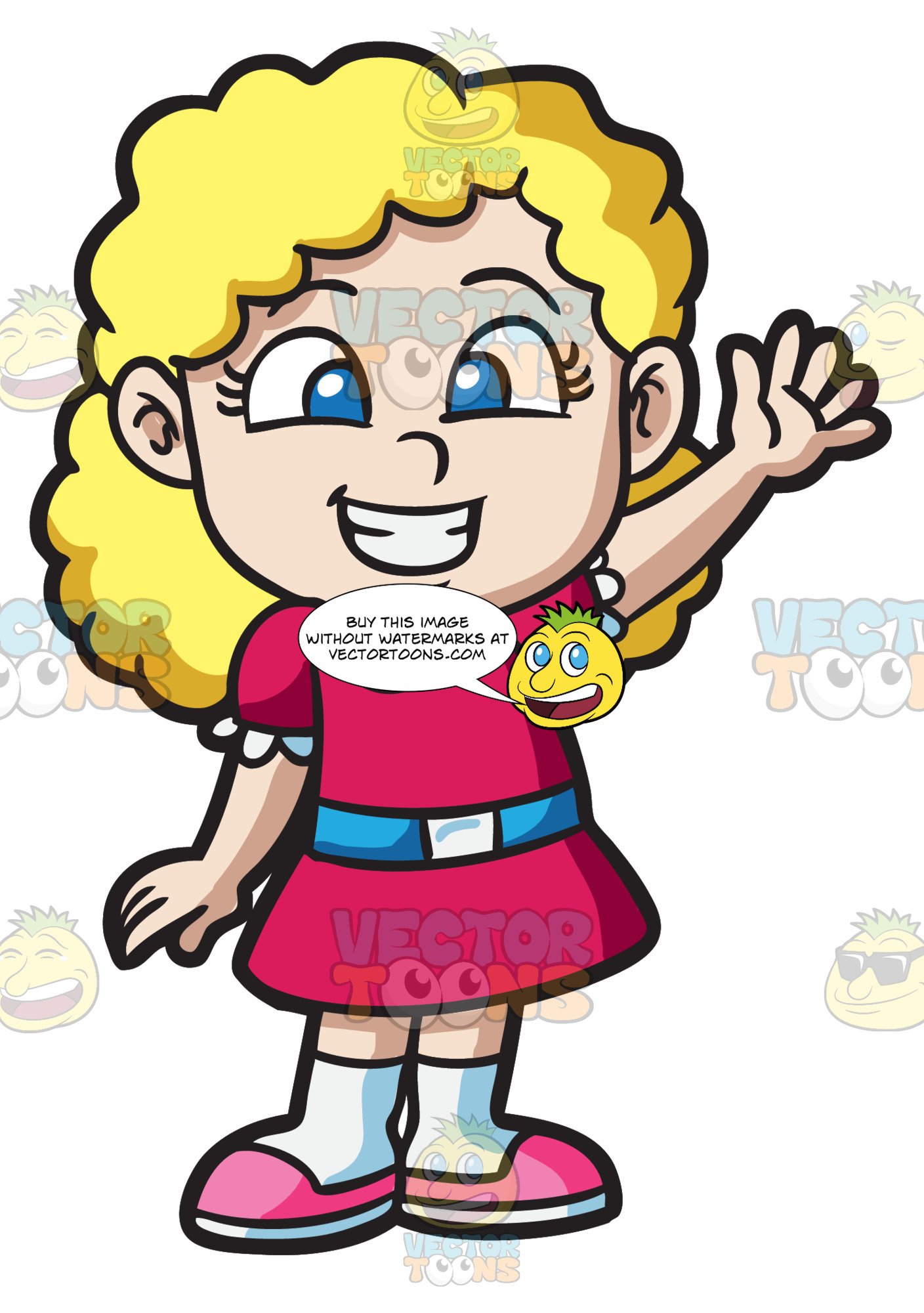 1408x2000 An Excited Little Girl Clipart Cartoons