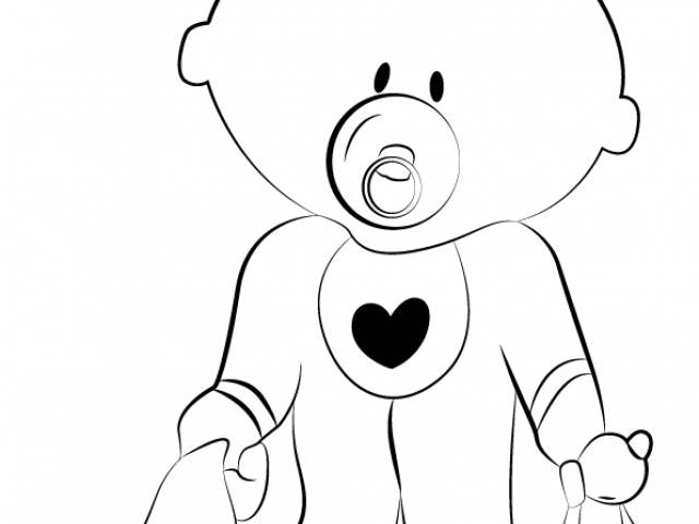 640x480 Drawn Little Girl Teddy Bear Drawing