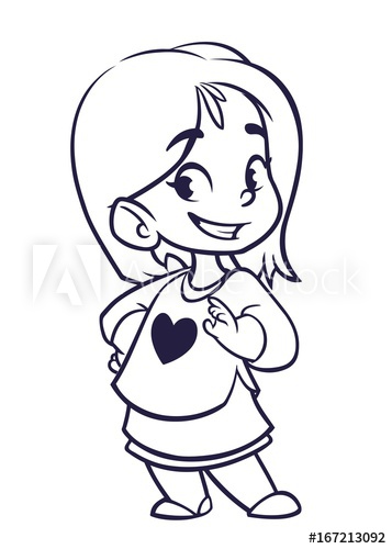 357x500 Huge Collection Of 'little Girl Cartoon Drawing' Download More