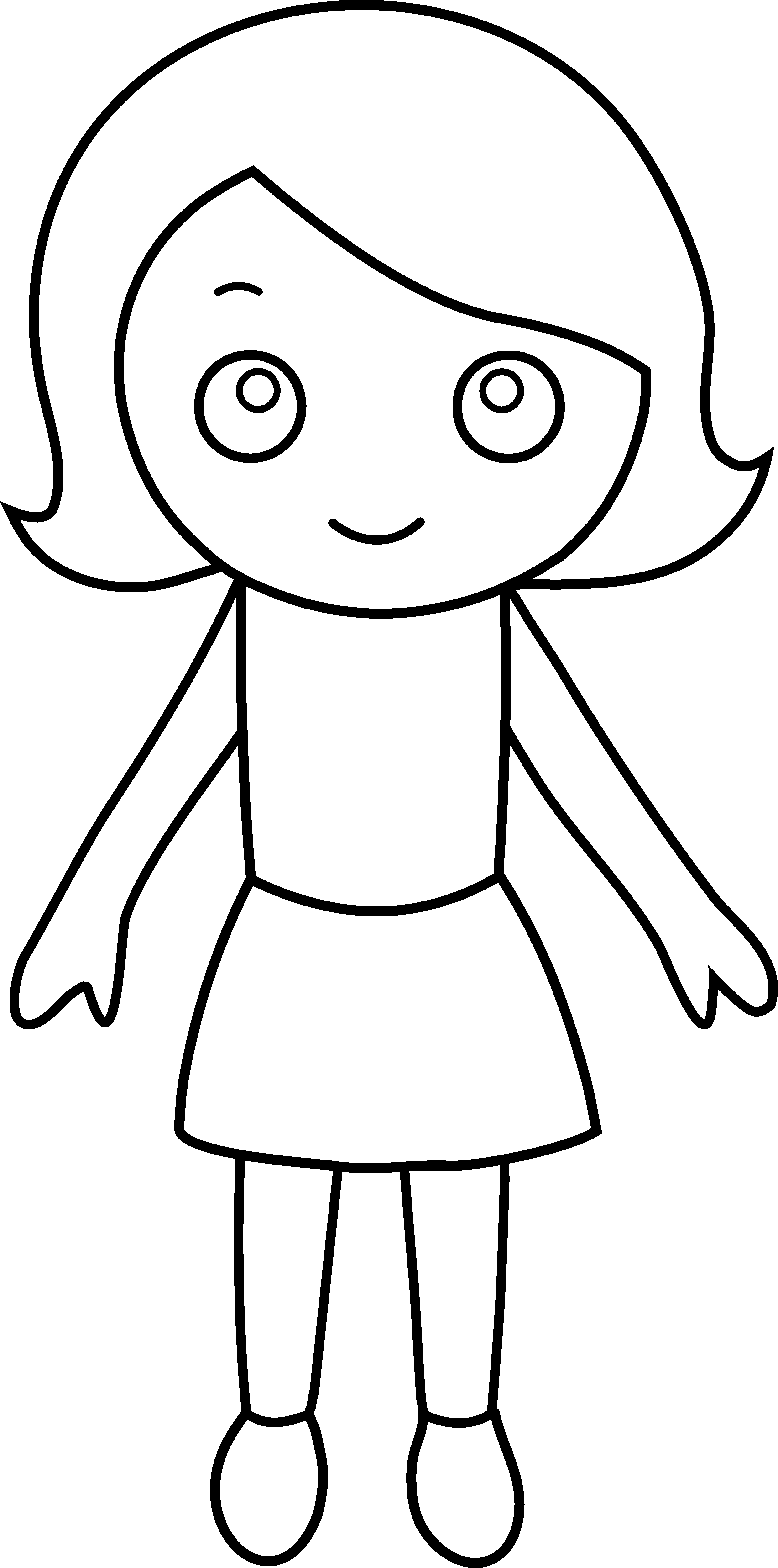 3261x6568 Little Girl Coloring Pages Characters Printable