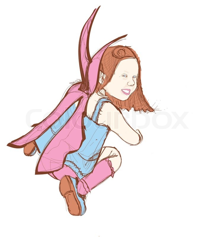 740x800 Little Girl Drawing