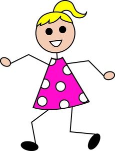 230x300 Girl Cartoon Clipart Image