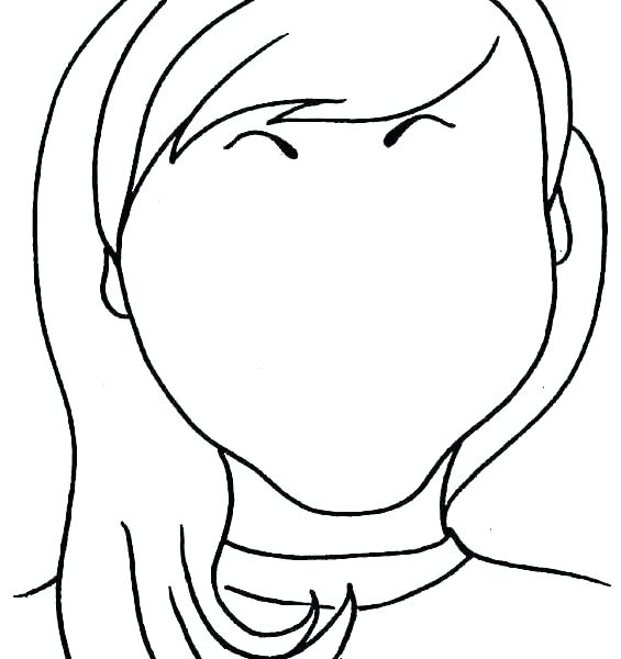 565x600 Girl Face Coloring