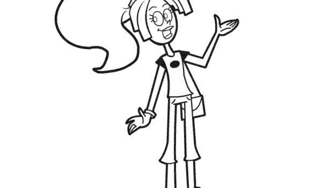 1024x600 Drawing Of A Little Girl Standing Cartoon Girl Step