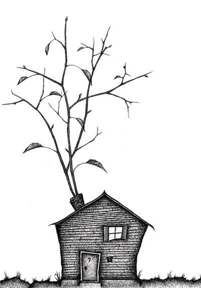 400x574 Curious Little Houses Set Of Two X Mounted