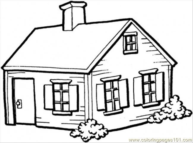 650x483 Small House In The Village Art Ideas House Colouring Pages