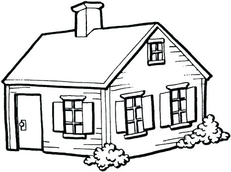 465x346 Coloring Pages Of House