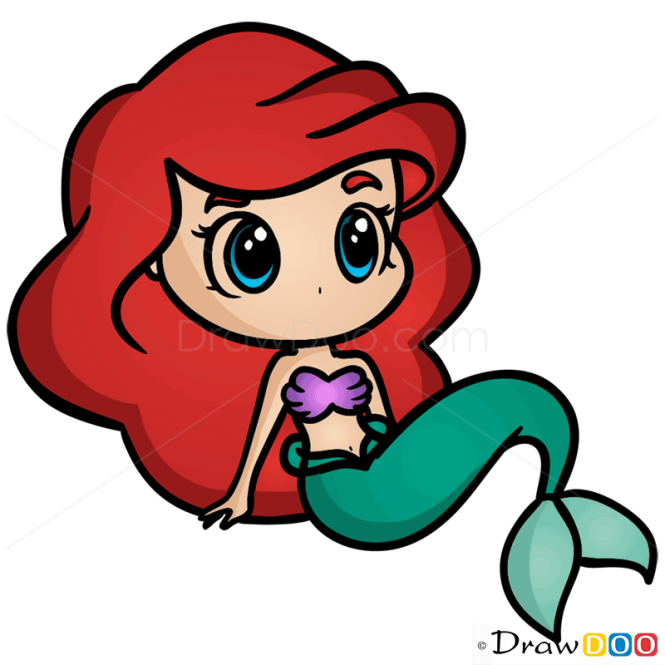 665x665 How To Draw Chibi Ariel, Mermaids Projects To Try Mermaid