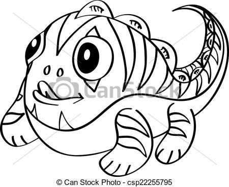 450x369 Coloring Book Cute Little Monster Vectors