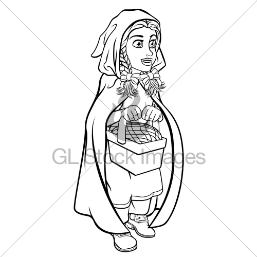 500x500 Little Red Riding Hood Fairy Tale Cartoon Gl Stock Images