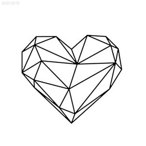 300x300 Geometric Heart Shaped Sticker Home Living Room Art Decal