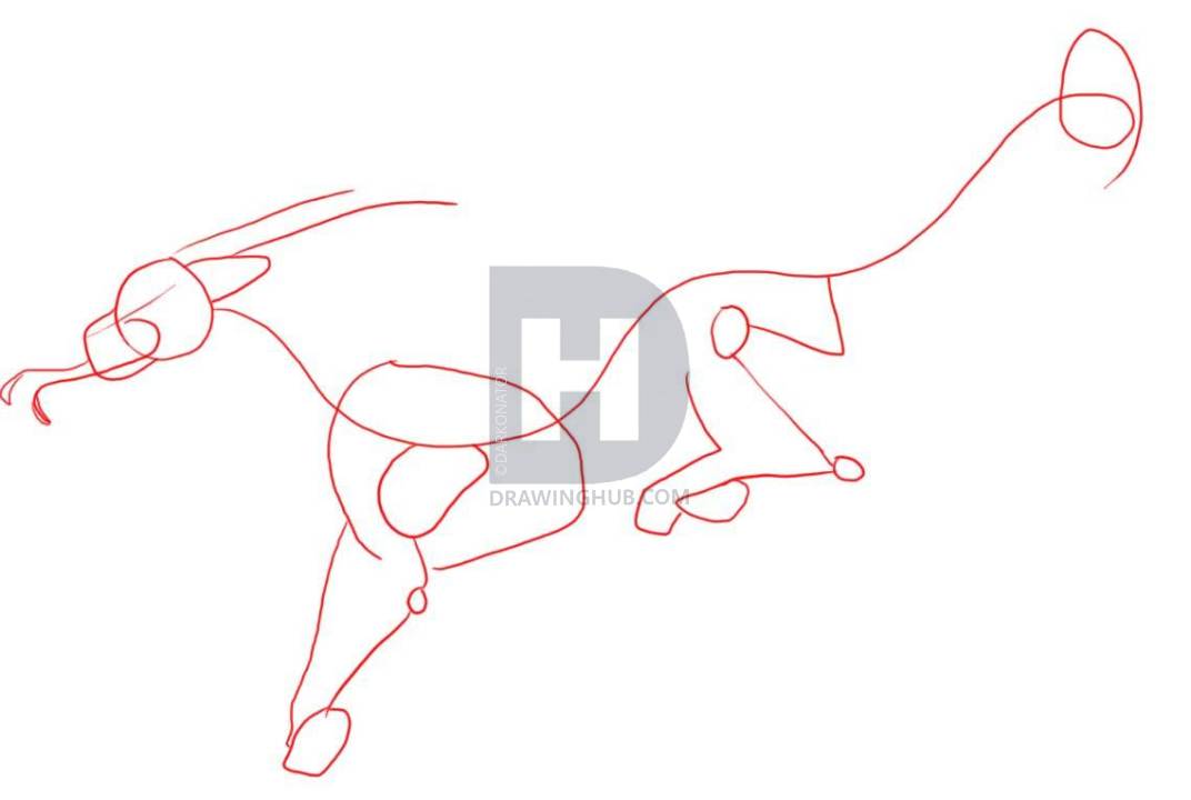 1072x720 How To Draw A Lizard Dragon, Step