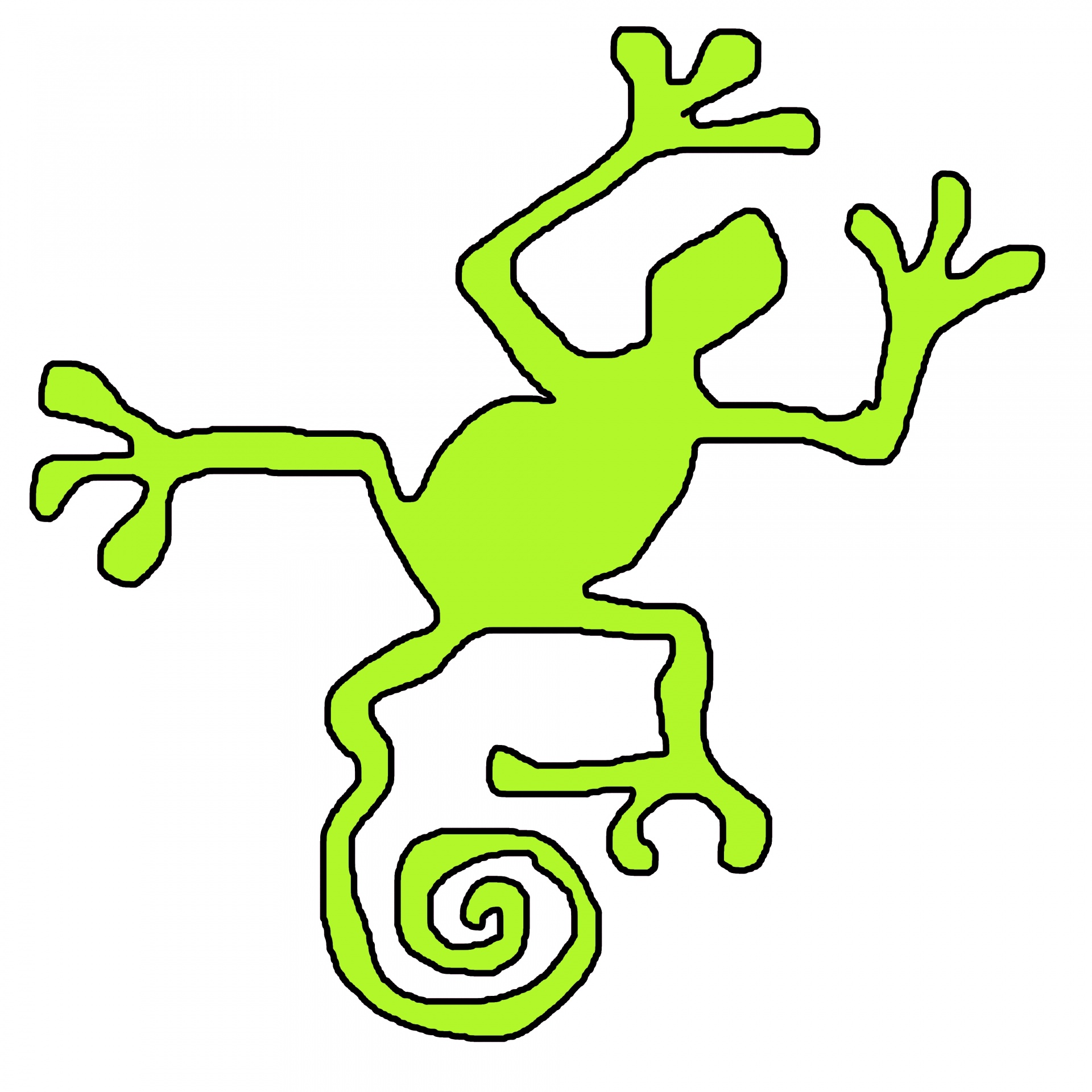 1920x1920 Doodle, Drawing, Green, Lizard, Isolated