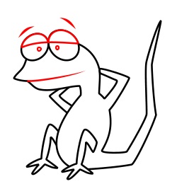 250x277 Drawing A Cartoon Lizard