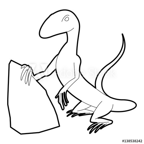 500x500 Standing Lizard Icon, Outline Style