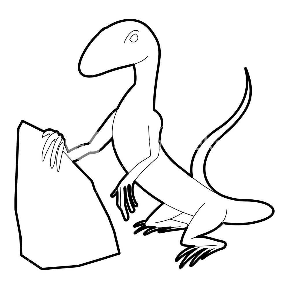 1000x1000 standing lizard icon outline illustration of standing lizard