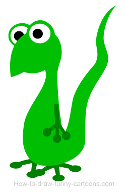 250x379 Drawing A Lizard Cartoon