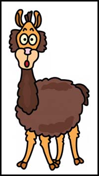 200x355 How To Draw Cartoon Llamas Realistic Llamas Drawing Tutorials