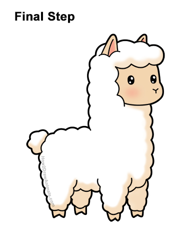 386x500 How To Draw A Llama