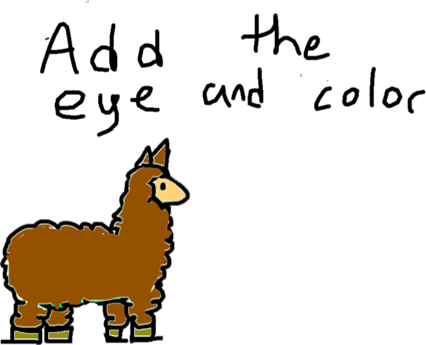 852x690 How To Draw A Llama Tynker