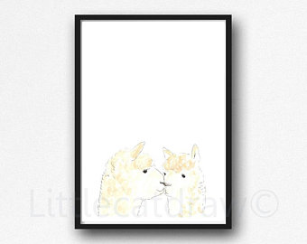 340x270 Llama Drawing Etsy