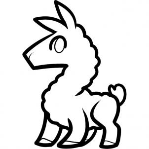 302x302 Llama Drawing Clipart