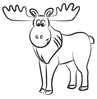 400x406 How To Draw A Moose Face Group With Items