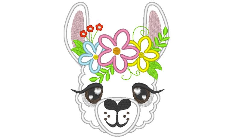 794x460 llama loves you llama face with shabby chick flowers crown etsy
