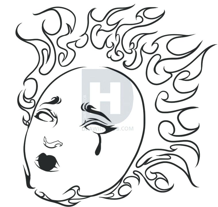 759x720 Mask Drawing Face Mask Drawing Easy