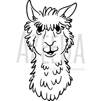 355x355 'llama Face' Wall Stencil Template
