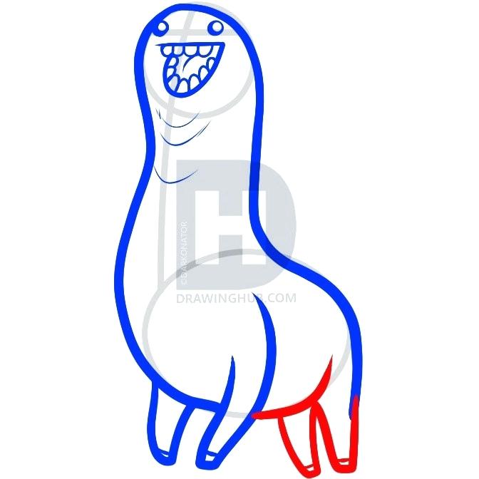 672x672 drawing of a llama llama or lama on white llama drawing cute