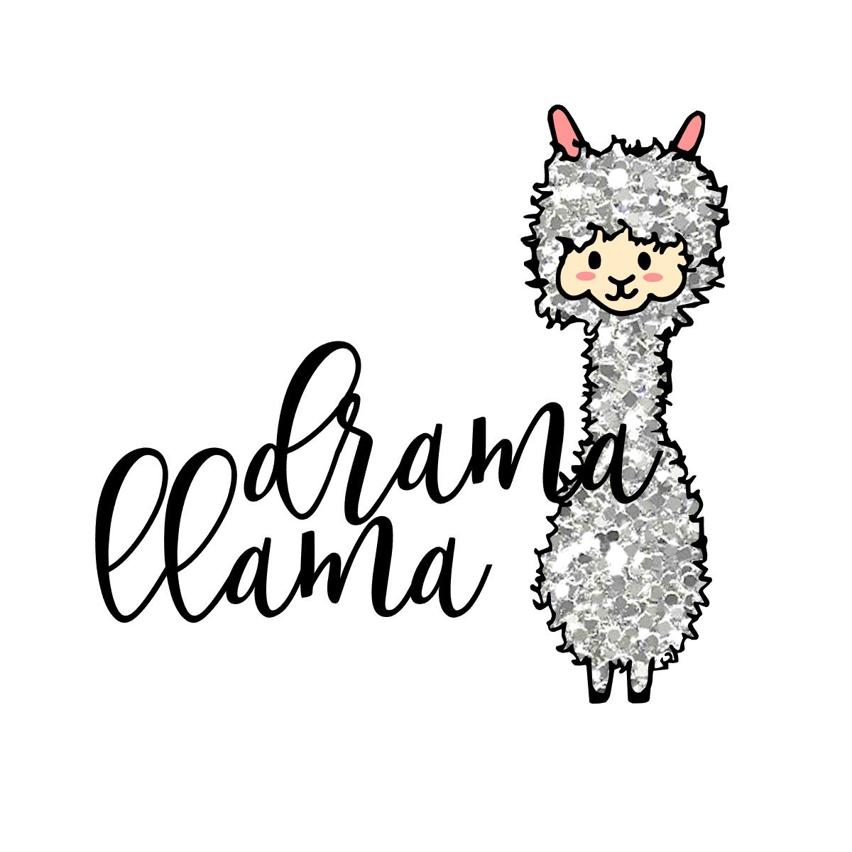 1200x1200 Drama Llama Die Cut Bigglebeanstudio