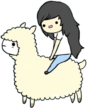 281x346 Remix Remixit Llama Alpaca Girl Kawaii Unicorn Ride Tum