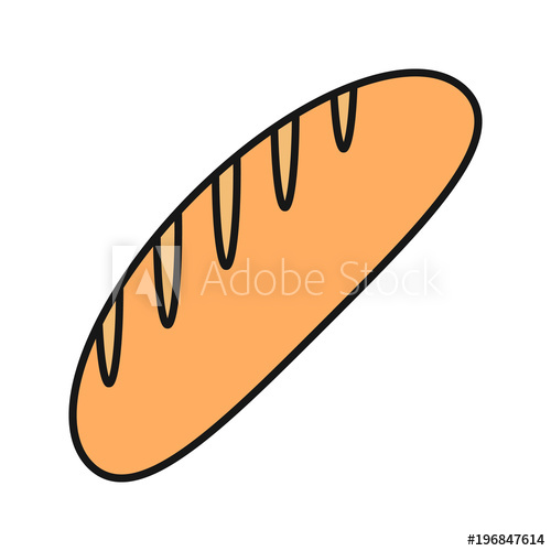 500x500 Bread Loaf Color Icon