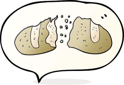 499x345 Speech Bubble Cartoon Loaf Of Bread Premium Clipart
