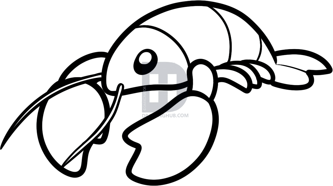 1066x595 How To Draw A Lobster For Kids, Step