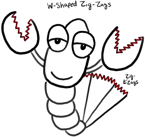 500x471 How To Draw Cartoon Lobsters With Easy Step