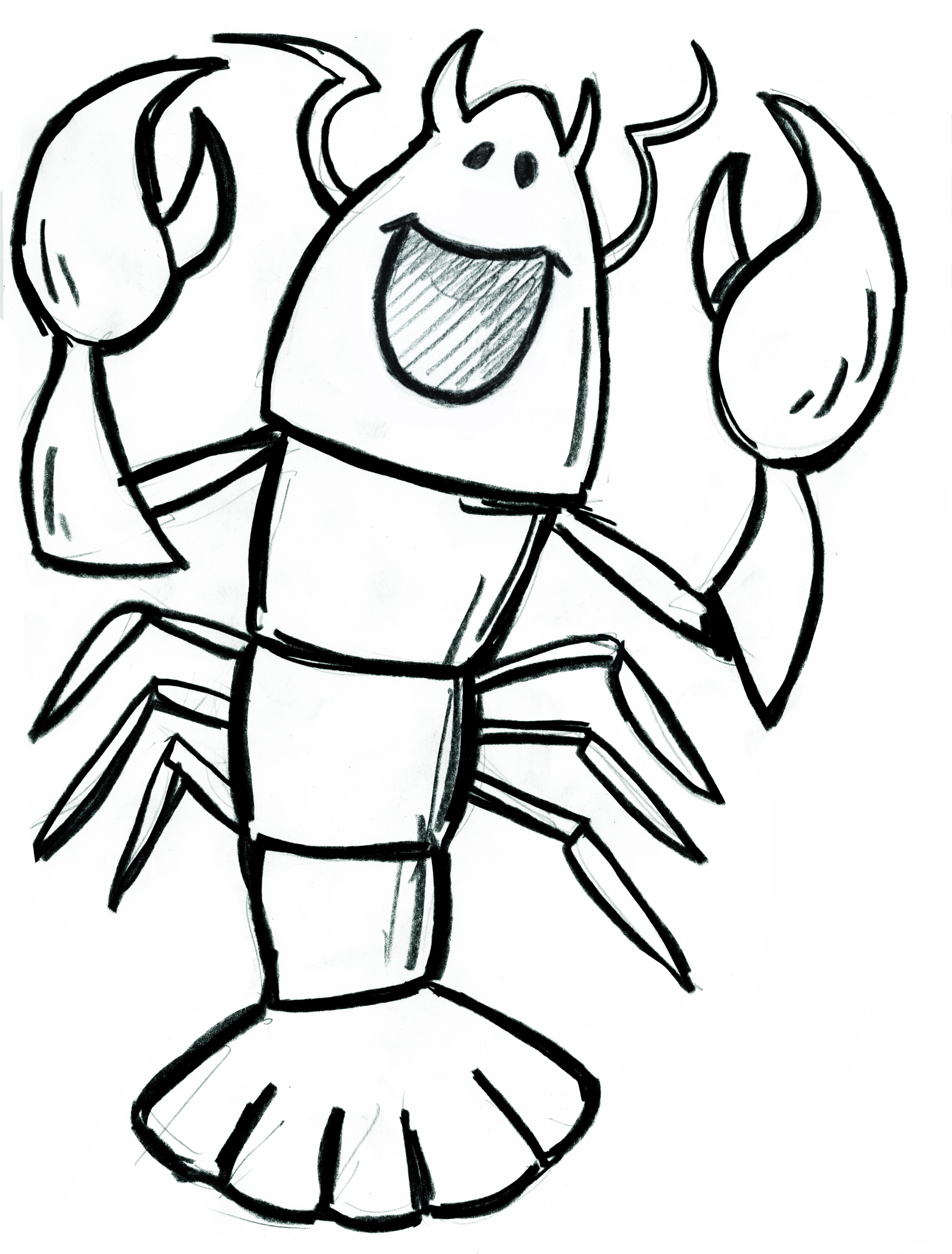 2550x3357 Lobster Outline Of Lobster Clipart Wikiclipart