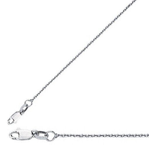 510x510 Jeweltop Solid White Gold Mm Round Cable Chain Necklace