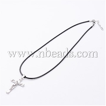 360x360 black wax cord alloy necklaces