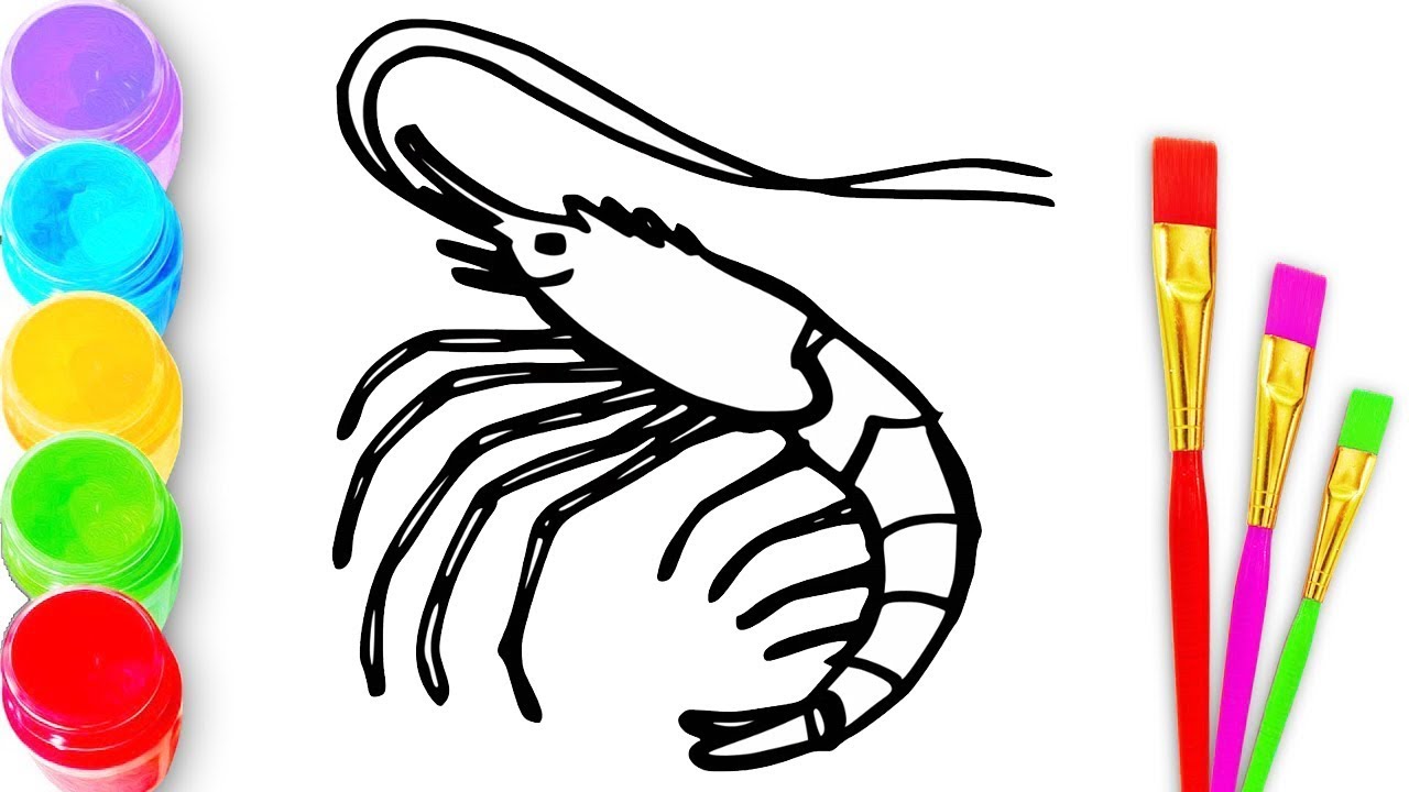 1280x720 Glitter Lobster Coloring And Drawing For Kids, Toddlers Jolly